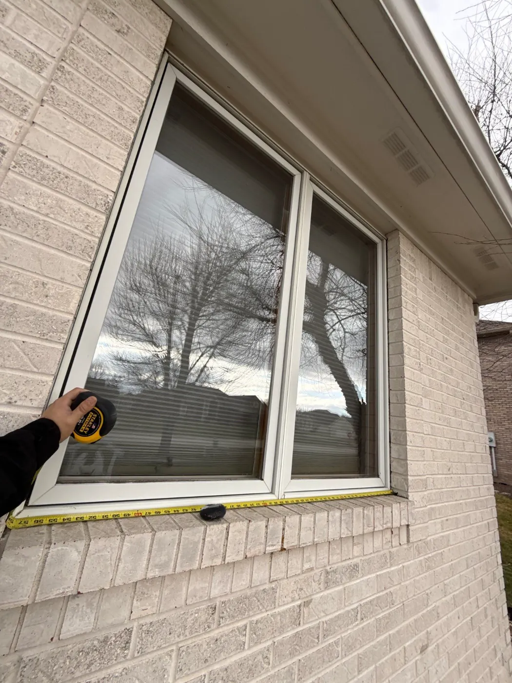 Frame and seal detail on a Holliday Farms window job